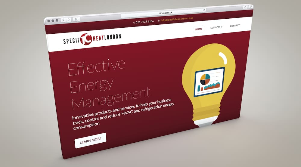 Energy company website design
