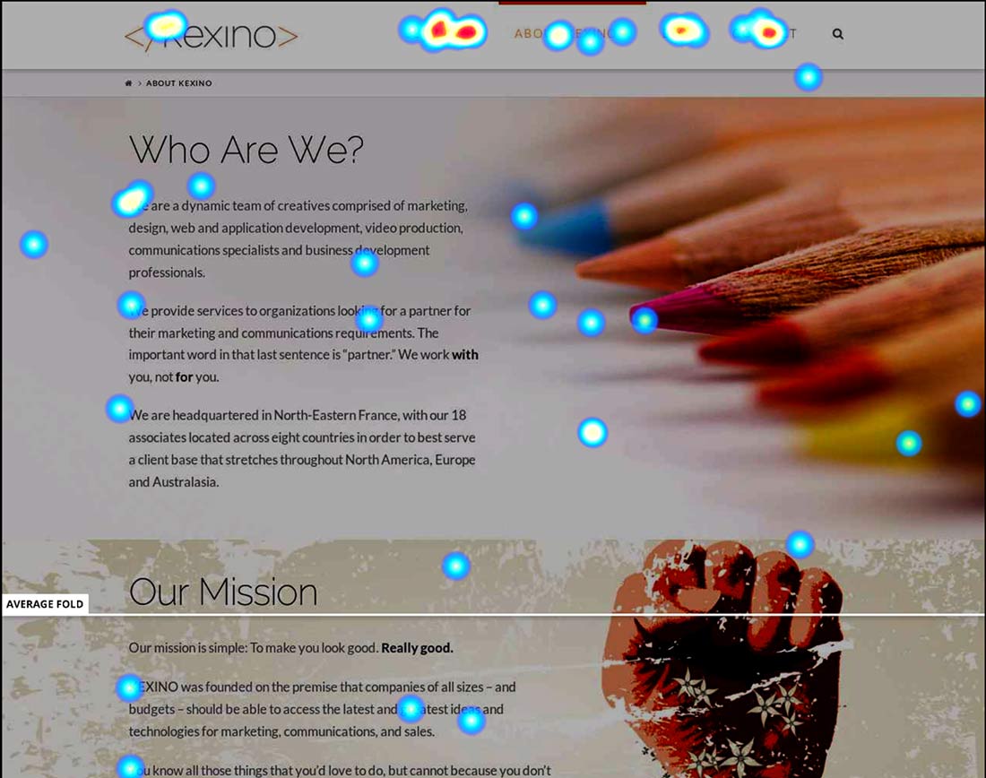website heatmap image for conversion rate optimization