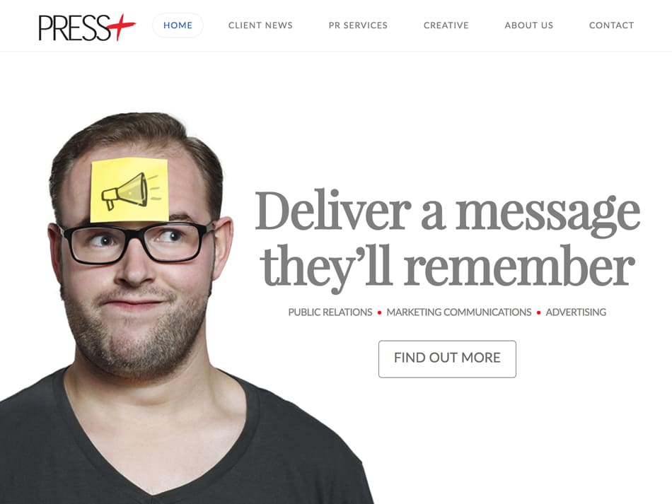 PR Agency website design services