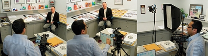 Corporate video shoot on location