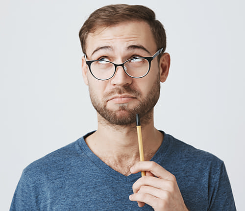 guessing what may work on a website man guessing how to improve website conversions